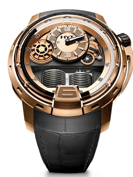 Replica HYT H1 full-gold 148-PG-15-NF-AG watch